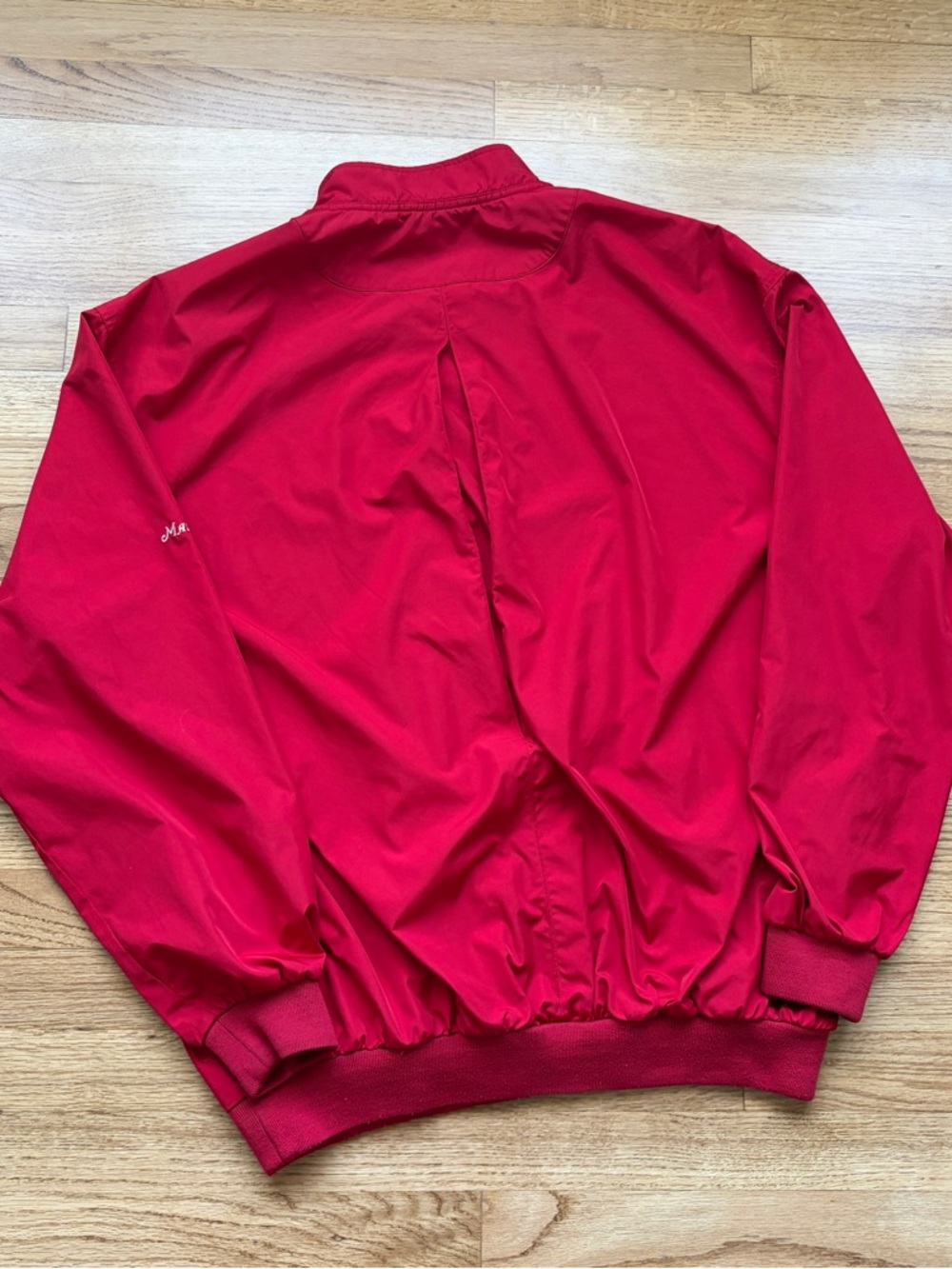 Masters Collection Windbreaker Mens XL Red Long Sleeve 1/4 Snap Pullover Golf - Picture 10 of 12